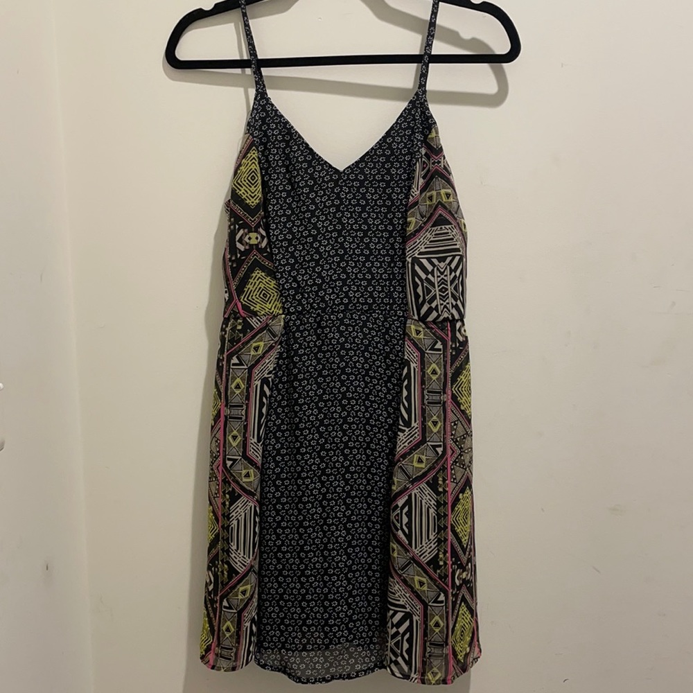 Black Printed Dress - size M